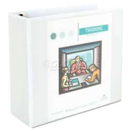 Universal One Comfort Grip Deluxe Plus D-Ring View Binder, 4" Capacity, 8-1/2 x 11, White