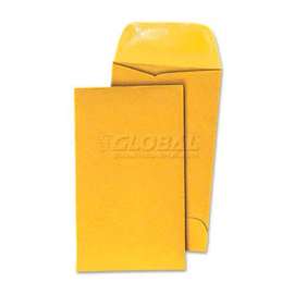 Universal Gummed Coin Envelopes, #3, 4-1/4"W x 2-1/2"H, Kraft, 500/Pack