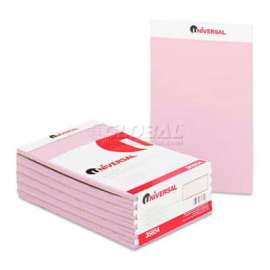 Universal Colored Perforated Note Pads, Wide Rule, 5 x 8, Orchid, 50-Sheet, Dozen