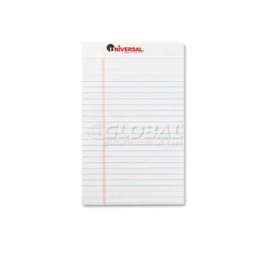 Universal Perforated Edge Writing Pad, Jr. Legal Rule, 5 x 8, White, 50-Sheet, Dozen