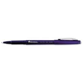 Universal One Porous Point Stick Pen, Blue Ink, Medium, Dozen
