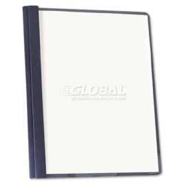 Universal Clear Front Report Cover, Tang Fasteners, Letter Size, Dark Blue, 25/Box