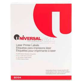 Universal Laser Printer Permanent Labels, 1 x 4, White, 100 Sheets, 2000 Labels