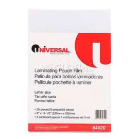 Universal Clear Laminating Pouches, 3 mil, 9 x 11 1/2, 25/Pack