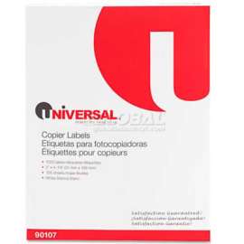 Universal Shipping Labels for Copiers, 2 x 4-1/4, Bright White, 1000/Box