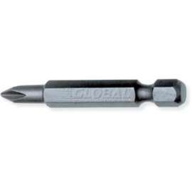 Urrea Industrial Grade Phillips Power Bit, 12032, 3-1/2"L X 1/4", #2 Tip, 1/4 Hexagon Drive