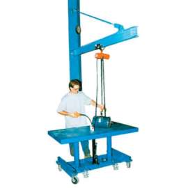 High-Ceiling Tie Rod Wall Mount Jib Crane JIB-HC-3 300 Lb. Capacity