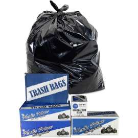 26" x 24" x 48" 3Mil Black Contractor Bags, 100/Roll