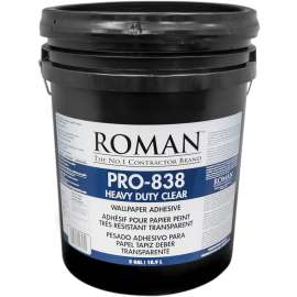 Roman  - PRO-838 5 Gal Clear Heavy Duty High Strength Modified Starches Wallpaper Adhesive