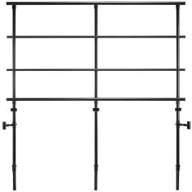 NPS - Black Steel Back Guard Rails for 4 Level Transport Riser