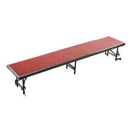 NPS - Red Carpet 96"L x 18"W x 16"H Standing Straight Choral Riser