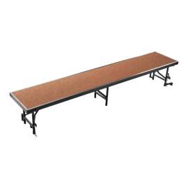 NPS - Brown Hardboard 96"L x 18"W x 16"H Standing Straight Choral Riser