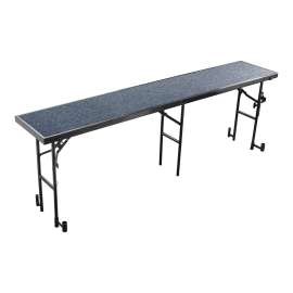 NPS - Blue Carpet 96"L x 18"W x 32"H Standing Straight Choral Riser