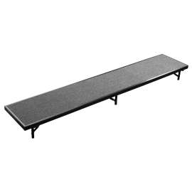 NPS - Gray Carpet 96"L x 18"W x 8"H Standing Straight Choral Riser