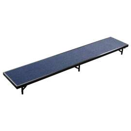 NPS - Blue Carpet 96"L x 18"W x 8"H Standing Straight Choral Riser