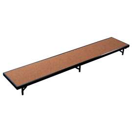 NPS - Brown Hardboard 96"L x 18"W x 8"H Standing Straight Choral Riser