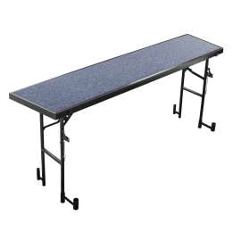 NPS - Blue Carpet 96"L x 18"W x 32"H Standing Tapered Choral Riser