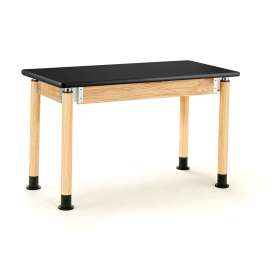 NPS - Signature Series Oak Wood 60"L x 30"W x 27" to 42"H Science Table with HPL Top