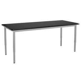 NPS - Steel Series Gray 72"L x 30"W x 22.25" to 37.25"H Science Table with HPL Top