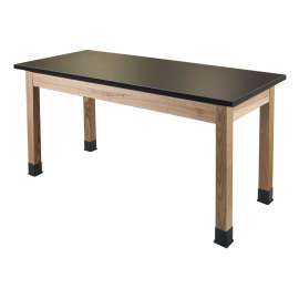 NPS - Wood Series Solid Ash 54"L x 24"W x 36"H Science Table with Chemical Resistant Top
