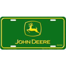JOHN DEERE STAMPED METAL LICENSE PL