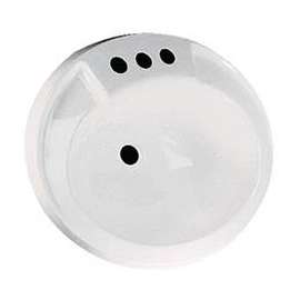 17X20WHITE POLY OVAL LAV W/OVERFLO
