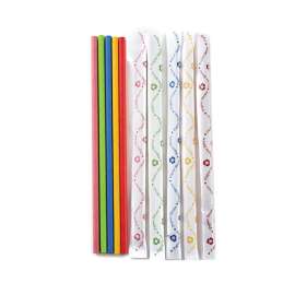 PAPER PARTY STRAWS WRAPPED ASSORT