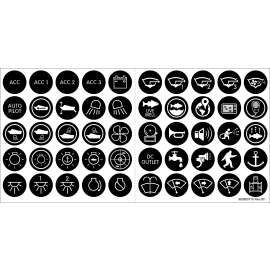 LABEL KIT SS BUTTON SWITCH BACK LIT