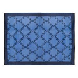 OUTDOOR MAT 6X9 LATTICE BLUE