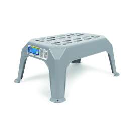 SM PLASTIC STEP STOOL GRY