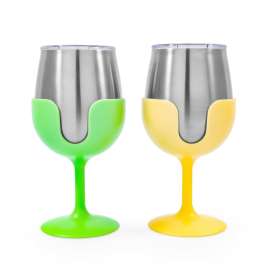 LIBATC WINE TUMBLER SET (GREEN/YEL