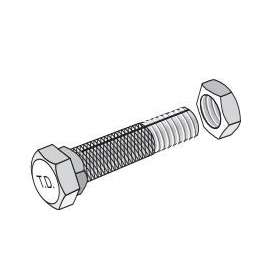 SLOTTED BOLT & NUT 8PK