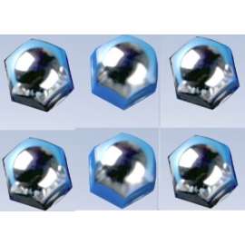 6PK 1-1/2' SS LUG NUT COV