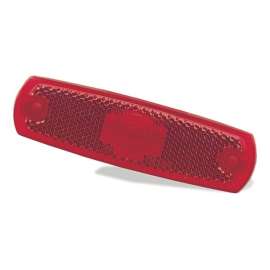 RED PLASTIC RECT LENS
