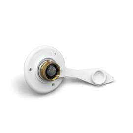 FLUSHER WATER FLANGE W/BRASS VALVE