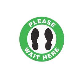 PLEASE WAIT HERE FLOOR SIGN (17 DI