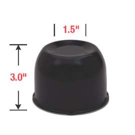 HUB COVER 3' TALL BLK/CHR