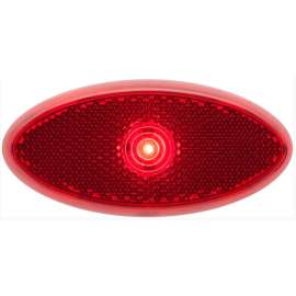 LED 2X4 M/C;RED;RFLX;LOW PROF;BLACK