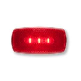 LED MARK LIGHT;OVAL;BLK BSE;RED;