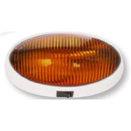 PORCH LIGHT OVAL W/SW AMB