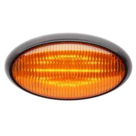 LED PORCH;OVAL;BLACK BASE:AMBER