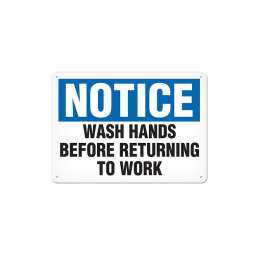 NOTICE WASH HANDS BEFORE (7 X 10 )
