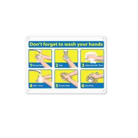 DON T FORGET TO WASH HANDS (7 X 10