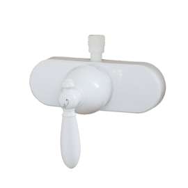 4' SNGL LEVER SHWR VLV WHITE NKL