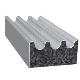 EPDM SPONGE D RIB SEAL W/PSA 50FT
