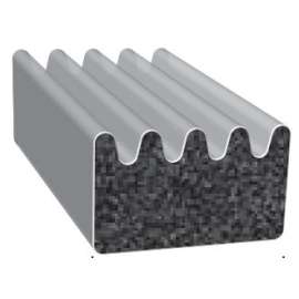 EPDM SPONGE D RIB SEAL W/PSA 50FT
