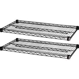 Lorell Industrial Black 48"x18" Wire Shelving
