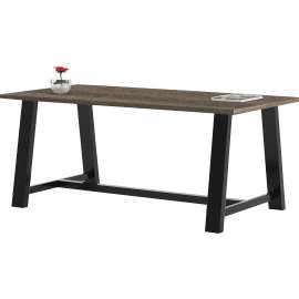 KFI Midtown 36x72x30 Laminate Top Table, High Pressure Laminate (HPL) Top, Teak, 30"H x 36"W x 72"L, 1 Each