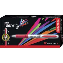 Intensity Ultra Permanent Marker, Extra-Fine Needle Tip, Rambunctious Red, Dozen