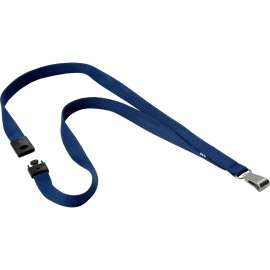 DURABLE® Premium Textile Lanyard with Safety Release, Blue, 10/Box